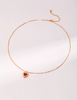 B8商详Minimalist French series, sterling silver heart zircon light luxury niche design high-end necklace
