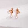B20Minimalist French series, S925 sterling silver pearl pendant earrings, light luxury niche design